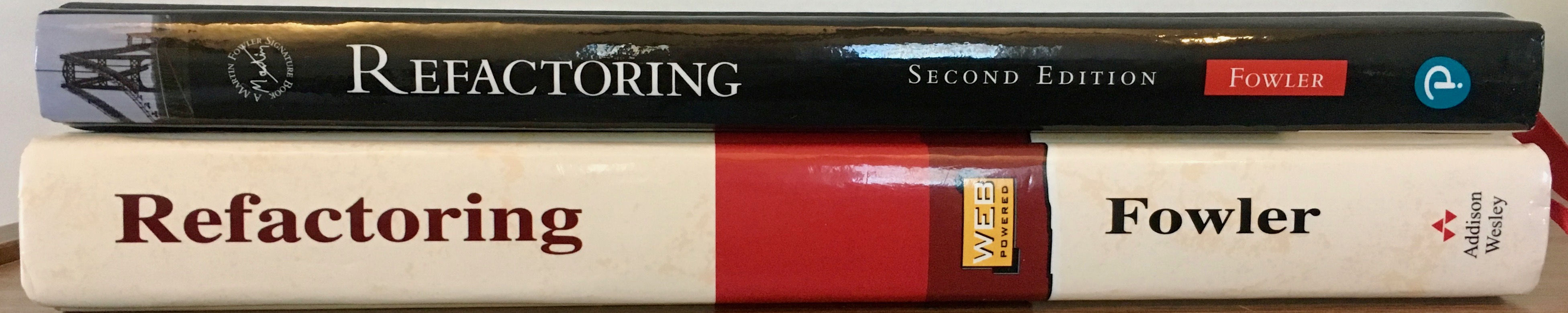 photo of first and second edition spines
